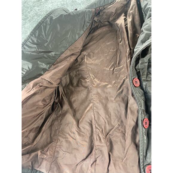 Girls Brown Red Button Down Polyester Jacket Coat Youth - Picture 5 of 10